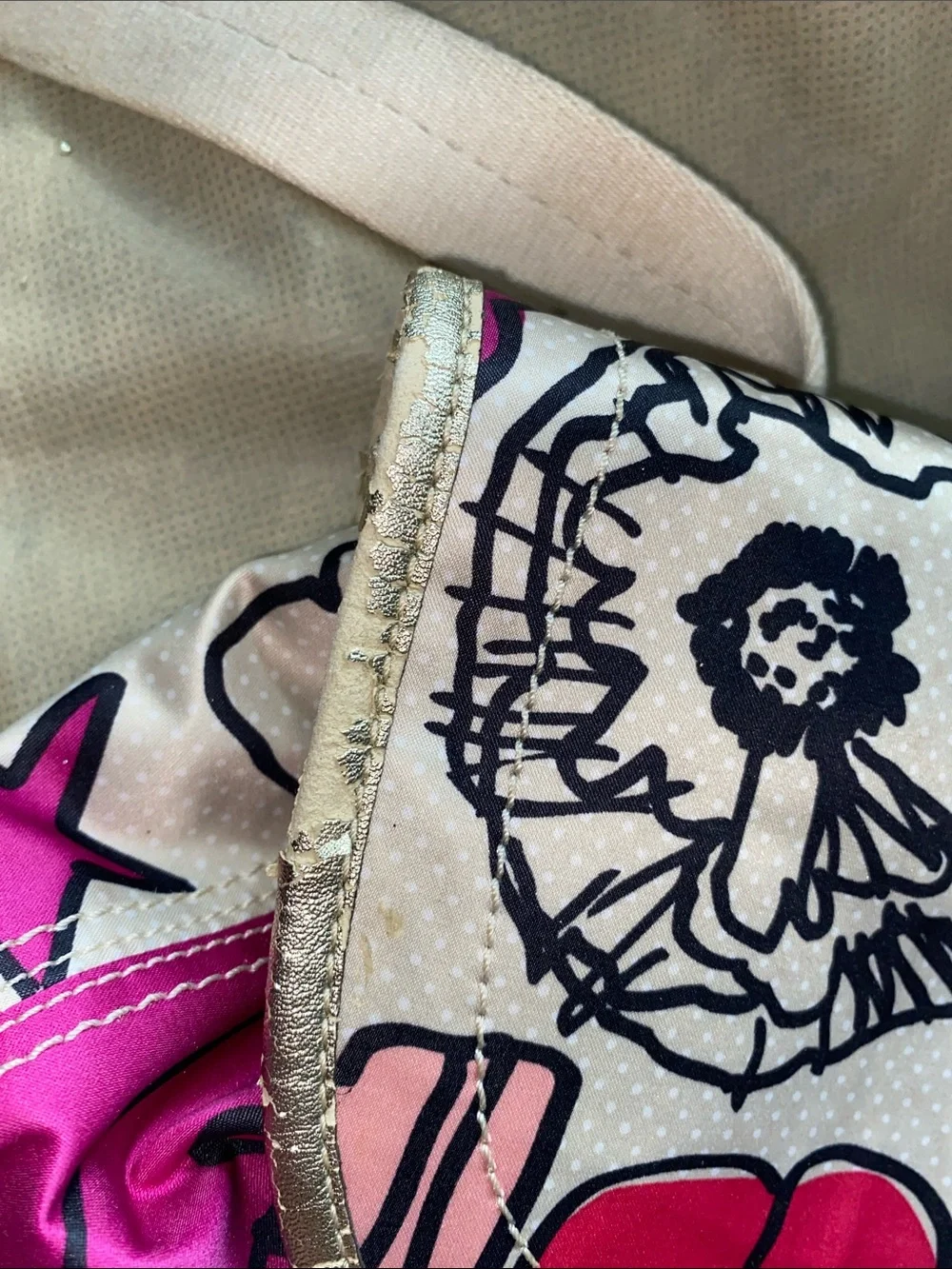 Coach Poppy Graffiti Floral Print Nylon Women's Backpack with Gold-Tone Accents